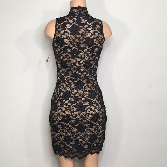 New Karen Kane black stretch lace dress. S-4/6 - Picture 7 of 9
